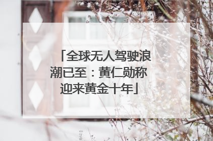 全球无人驾驶浪潮已至：黄仁勋称迎来黄金十年