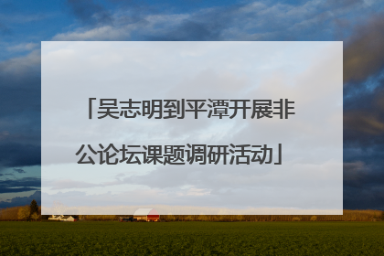 吴志明到平潭开展非公论坛课题调研活动
