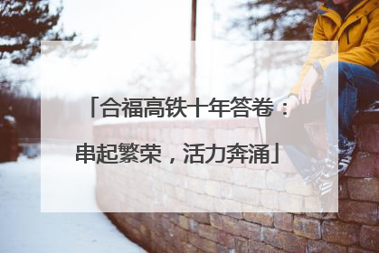 合福高铁十年答卷：串起繁荣，活力奔涌