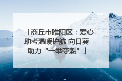 商丘市睢阳区：爱心助考温暖护航 向日葵助力“一举夺魁”