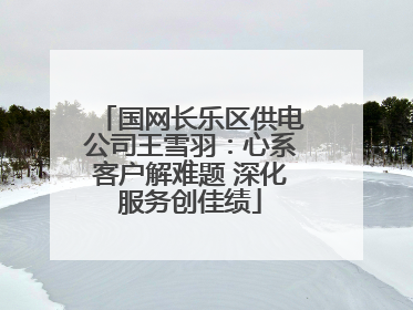 国网长乐区供电公司王雪羽：心系客户解难题 深化服务创佳绩