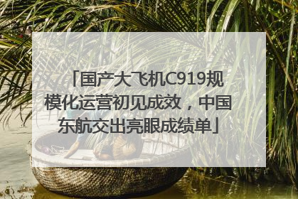 国产大飞机C919规模化运营初见成效，中国东航交出亮眼成绩单