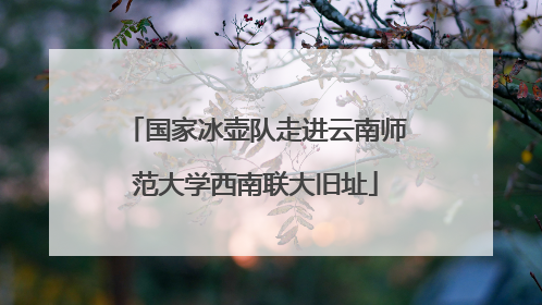 国家冰壶队走进云南师范大学西南联大旧址