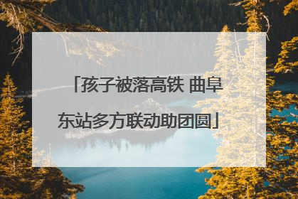 孩子被落高铁 曲阜东站多方联动助团圆