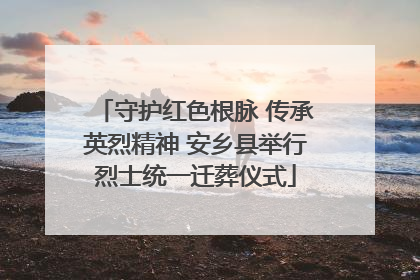 守护红色根脉 传承英烈精神 安乡县举行烈士统一迁葬仪式