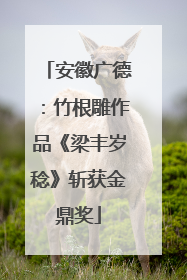 安徽广德：竹根雕作品《梁丰岁稔》斩获金鼎奖