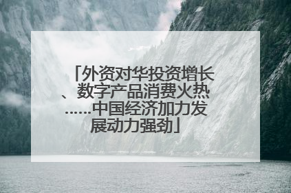 外资对华投资增长、数字产品消费火热……中国经济加力发展动力强劲