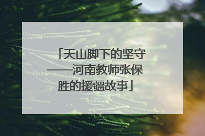 天山脚下的坚守——河南教师张保胜的援疆故事