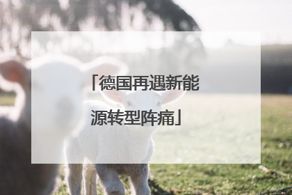 德国再遇新能源转型阵痛