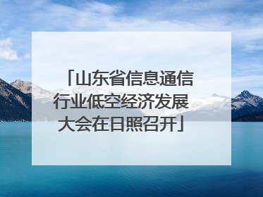山东省信息通信行业低空经济发展大会在日照召开