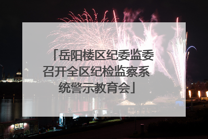 岳阳楼区纪委监委召开全区纪检监察系统警示教育会