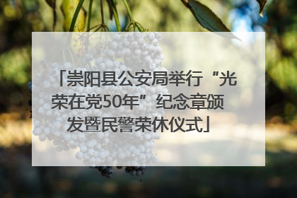 崇阳县公安局举行“光荣在党50年”纪念章颁发暨民警荣休仪式