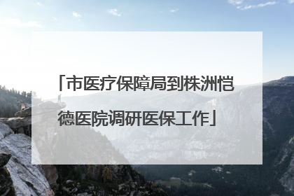 市医疗保障局到株洲恺德医院调研医保工作