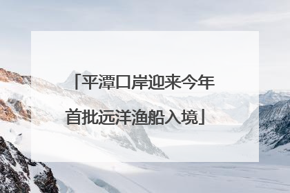 平潭口岸迎来今年首批远洋渔船入境