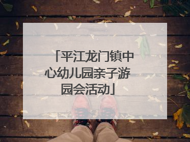 平江龙门镇中心幼儿园亲子游园会活动