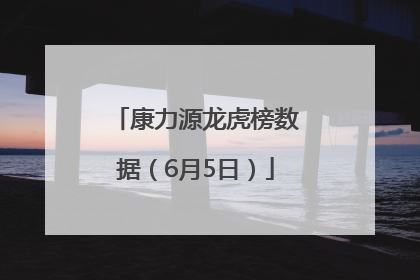 康力源龙虎榜数据（6月5日）