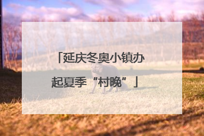 延庆冬奥小镇办起夏季“村晚”