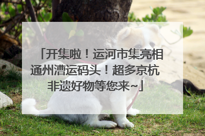开集啦！运河市集亮相通州漕运码头！超多京杭非遗好物等您来~