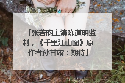 张若昀主演陈道明监制，《千里江山图》原作者孙甘露：期待