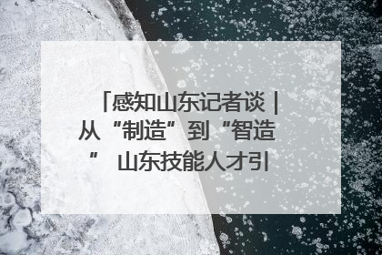 感知山东记者谈｜从“制造”到“智造” 山东技能人才引领产业升级