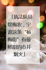 执法队员帮梅农，宁波这条“杨梅街”有最鲜甜的市井烟火