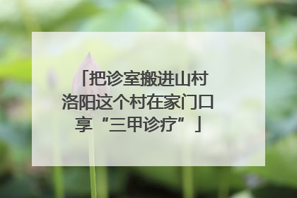 把诊室搬进山村 洛阳这个村在家门口享“三甲诊疗”