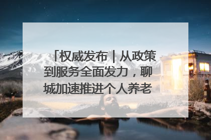 权威发布｜从政策到服务全面发力，聊城加速推进个人养老金制度落地