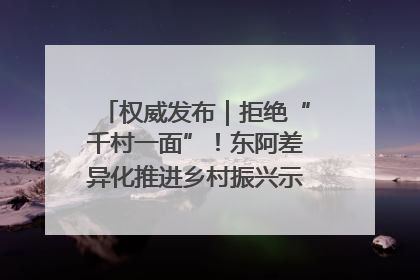 权威发布｜拒绝“千村一面”！东阿差异化推进乡村振兴示范片区建设