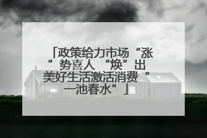 政策给力市场“涨”势喜人 “焕”出美好生活激活消费“一池春水”