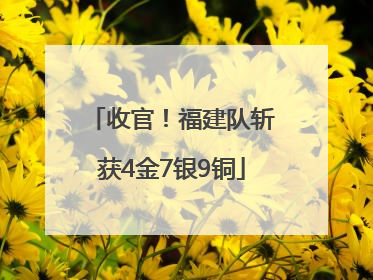收官！福建队斩获4金7银9铜