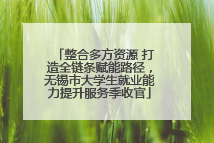 整合多方资源 打造全链条赋能路径，无锡市大学生就业能力提升服务季收官