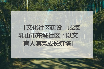 文化社区建设｜威海乳山市东城社区：以文育人照亮成长灯塔