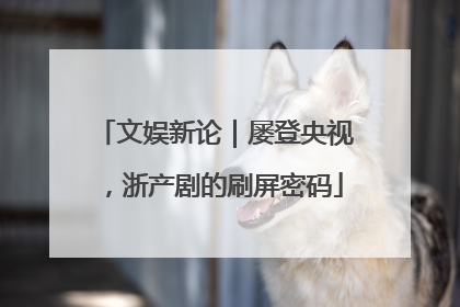 文娱新论｜屡登央视，浙产剧的刷屏密码