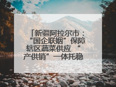 新疆阿拉尔市：“国企联姻”保障辖区蔬菜供应 “产供销”一体托稳市民菜篮子