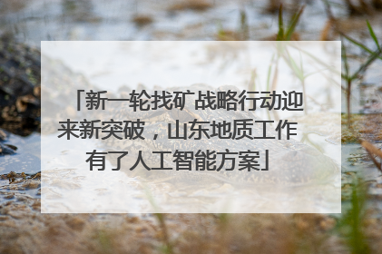 新一轮找矿战略行动迎来新突破，山东地质工作有了人工智能方案