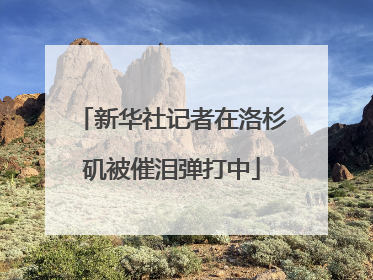 新华社记者在洛杉矶被催泪弹打中