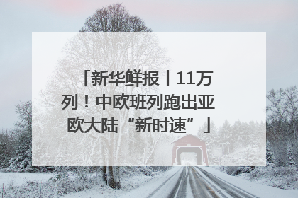 新华鲜报丨11万列！中欧班列跑出亚欧大陆“新时速”