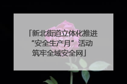 新北街道立体化推进“安全生产月”活动 筑牢全域安全网