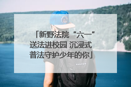 新野法院“六一”送法进校园 沉浸式普法守护少年的你