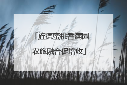 旌德蜜桃香满园 农旅融合促增收