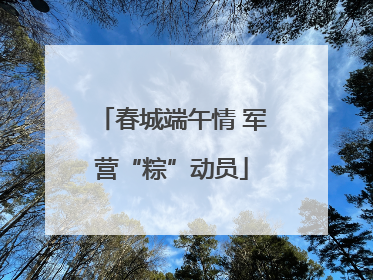 春城端午情 军营“粽”动员