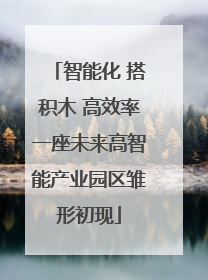智能化 搭积木 高效率一座未来高智能产业园区雏形初现