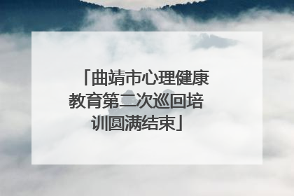 曲靖市心理健康教育第二次巡回培训圆满结束