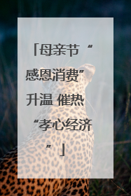 母亲节“感恩消费”升温 催热“孝心经济”