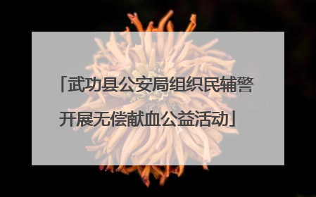 武功县公安局组织民辅警开展无偿献血公益活动