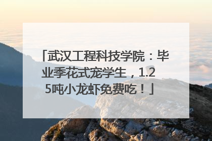 武汉工程科技学院：毕业季花式宠学生，1.25吨小龙虾免费吃！