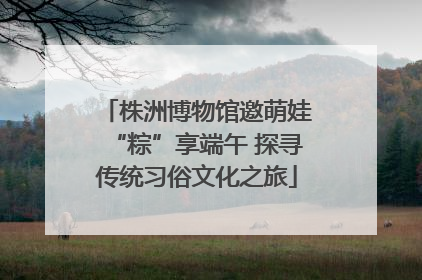 株洲博物馆邀萌娃“粽”享端午 探寻传统习俗文化之旅