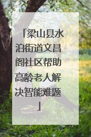 梁山县水泊街道文昌阁社区帮助高龄老人解决智能难题