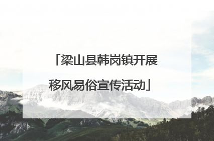 梁山县韩岗镇开展移风易俗宣传活动