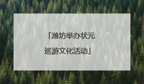 潍坊举办状元巡游文化活动